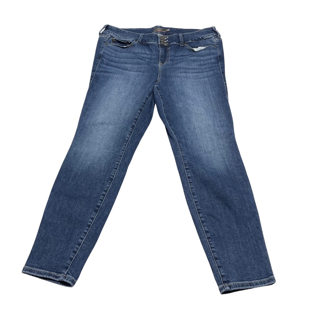 Torrid Jegging Super Soft Womens Jeans 18R‎ Blue Cotton Blend Triple Button Fly